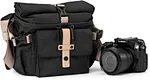 Camera messenger bag provides versatile storage options. The exclusive independent top roll up extension bag design for storage your personal items conveniently. This camera crossbody bag also features a front zipper pocket.